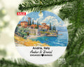 Personalized Andria Italy Christmas Ornament, Castel del Monte, Cathedral of Santa Maria, Mr & Mrs Wedding, Engagement, or Honeymoon Keepsake for Couples