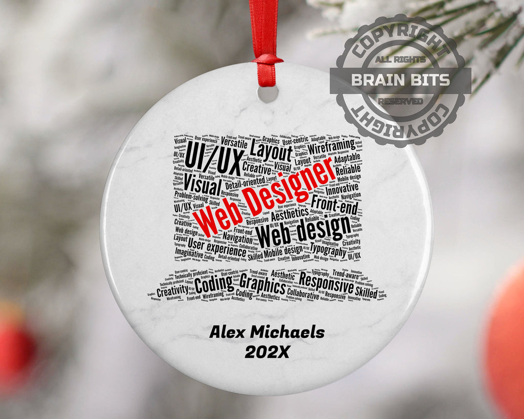 Web Designer Personalized Christmas Ornament