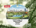 Central Park New York Christmas Ornament Personalized - Engaged Married Family Together Couple Travel Honeymoon Wedding Engagement Marriage
