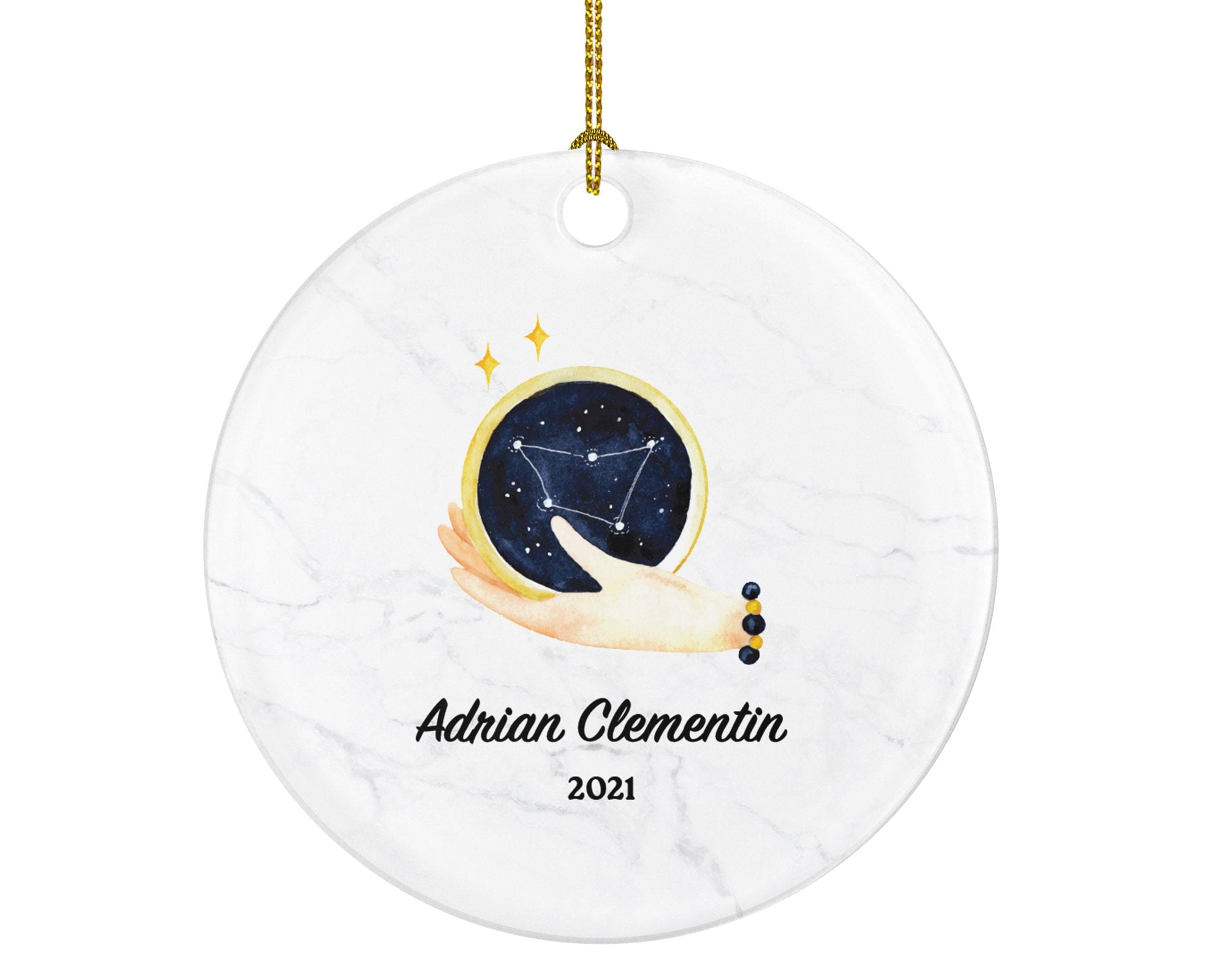 Fortune Teller Medium Christmas Ornament Personalized - Gift for a Medium Astrology Future Estimate Hand Reader Custom Name