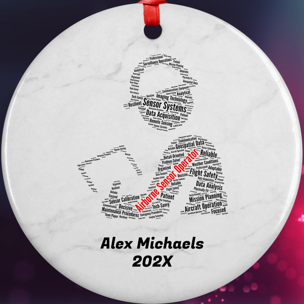Airborne Sensor Operator Personalized Christmas Ornament