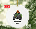 ATV Four Wheeler Christmas Ornament Personalized, Quad Bike Rider, 4 Wheeler UTV Gift