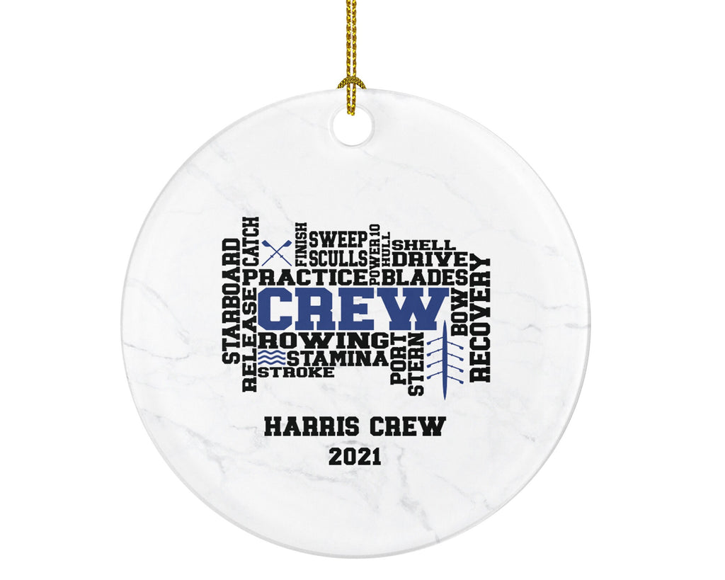 Crew Christmas Ornament Personalized - Kayak Team Kayaker Squad Water Sports Lake Canoeing Gift