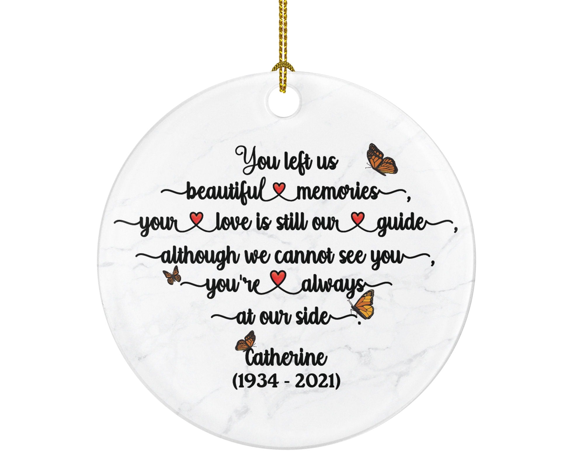 Memorial Ornament, Floating Christmas In Memory of Remembrance Gift Personalized Christmas Someone in Heaven, Custom