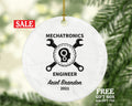 Mechatronic Engineer Christmas Ornament Personalized - Mechanical and Electronics Engineering - Custom Name Year Gift