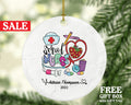 School Nurse Christmas Ornament Personalized -  Nurse Registered Health Worker Gift from Patient for Nurse RN Custom Medical