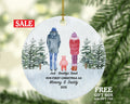 Our First Christmas as Mommy and Daddy Ornament New Baby Girl Boy Parents Mother Father Mom Dad Gift Watercolor Winter Portrait Kid Child