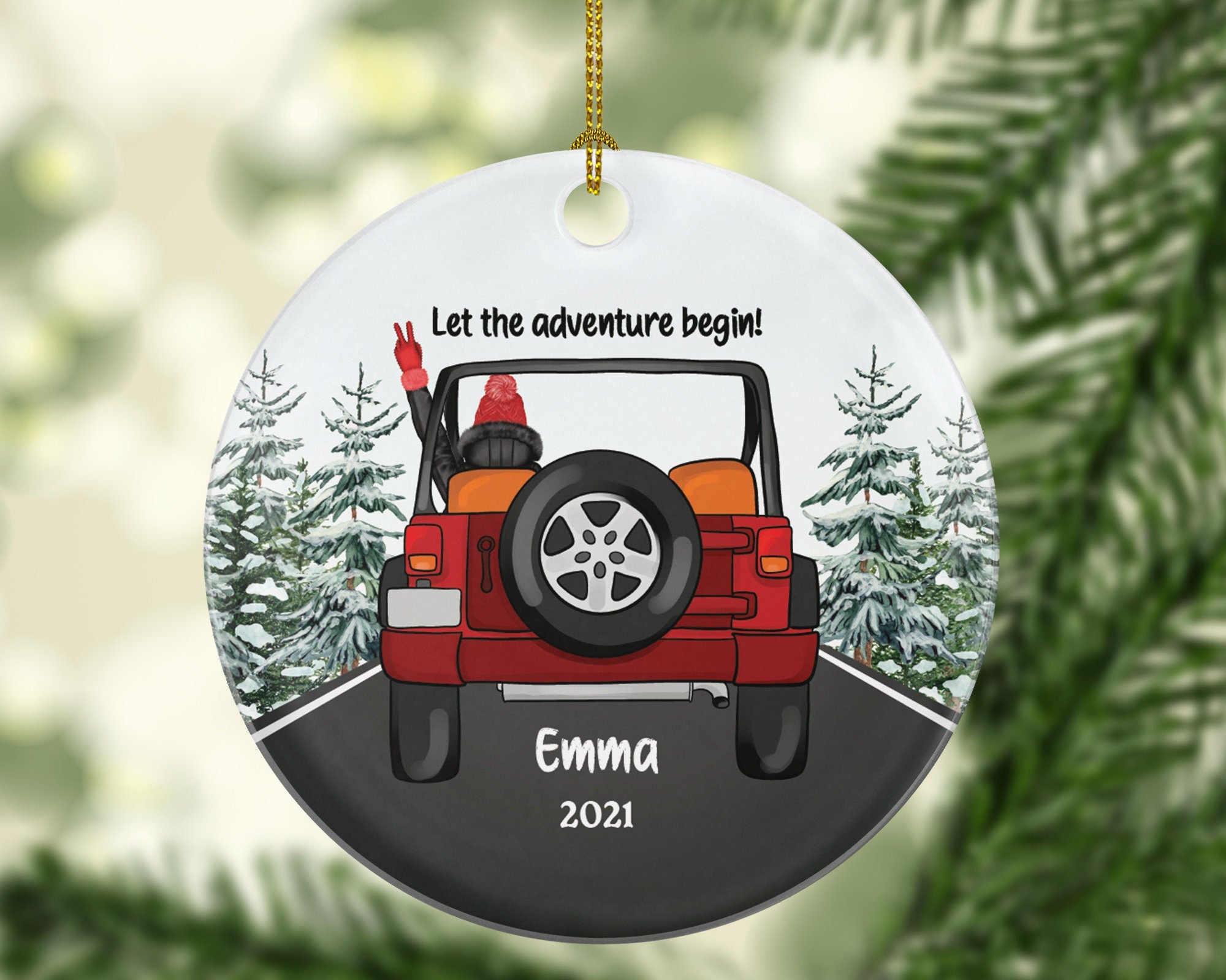 New Driver Christmas Personalized Ornament for Girl Female Car Driving License Owner Driver's License Plate Custom Gift For Teenage