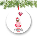 Personalized Christmas Ornament Baby's First New Baby Portrait Parent Girl Boy Mommy Daddy Mom Dad Newborn 1st Gift Custom Name Present