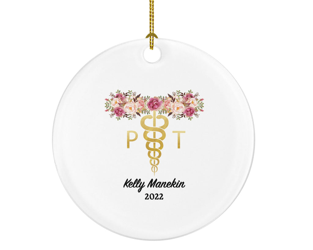 Physical Therapist Christmas Ornament, PT Personalized Gift, Physiotherapist Ornament, Medical Ornament