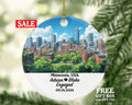 Minnesota Christmas Ornament Personalized - MN Engaged Married Family Together Couple Travel Honeymoon Engagement Marriage