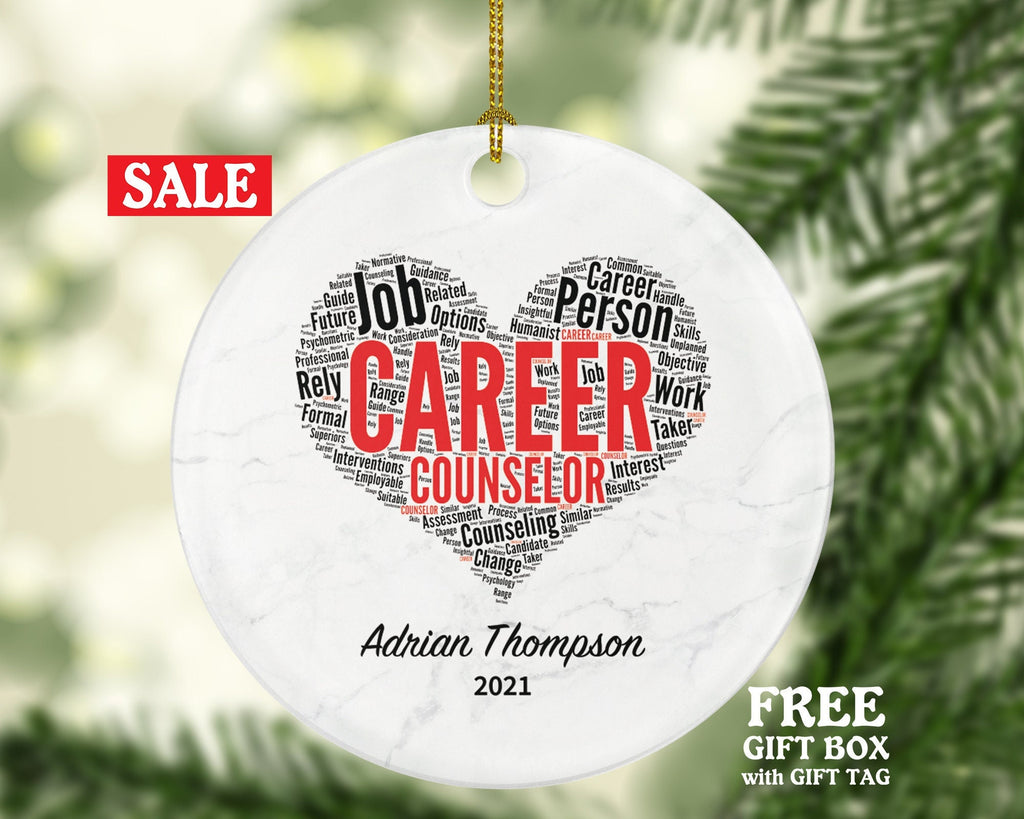 Career Counselor Christmas Ornament Personalized - Business New Job Consultant Career Counselor Gift