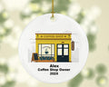 Personalized Coffee Shop Owner Ornament – Custom Café Ornament – Barista Gift for Coffee Business Owners