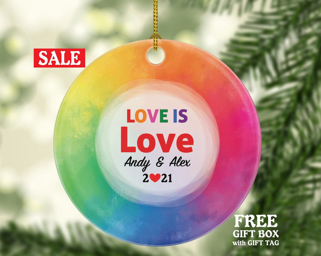 Love Is Love | Gay Pride| Columbus Gay Pride | Ohio Ornament | Christmas Ornament