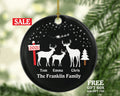 Family of 3 Personalized Christmas Ornament Three Xmas Reindeer Deer Mother Father New Baby Girl Boy Children Kids Wife Husband Name Gift