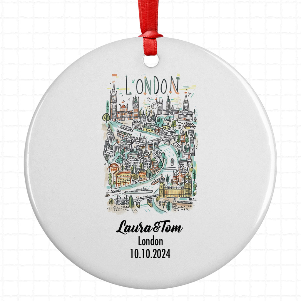 City (Template) Ornament, Engagement, Married, Travel, Gift for Engaged Couple, Engagement Gift, Trip, Vacation Souvenir
