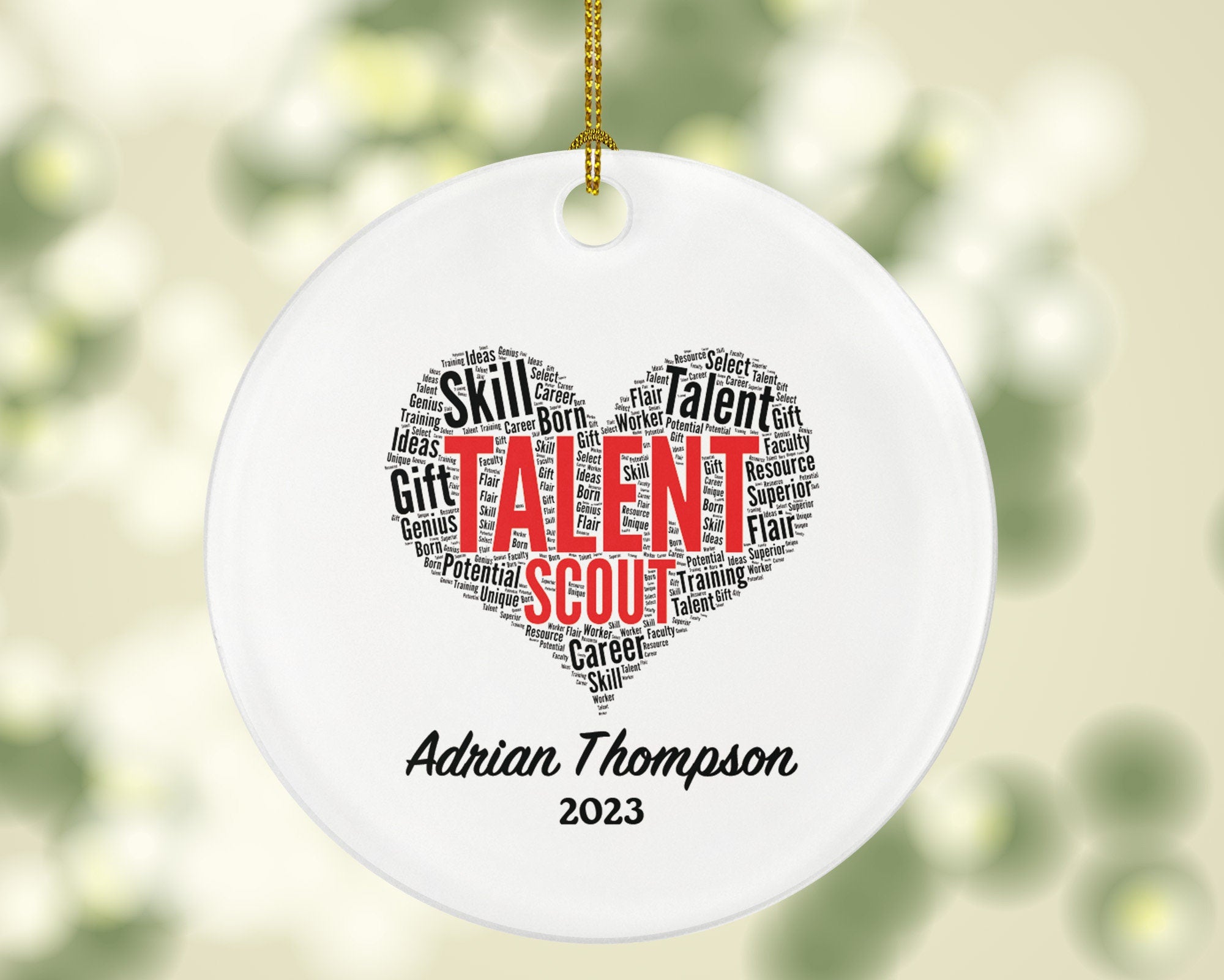 Talent Scout Christmas Ornament Personalized - Skill Career Talent Gift