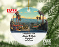 California Christmas Ornament Personalized - CA Engaged Married Family Together Couple Travel Honeymoon Engagement Marriage