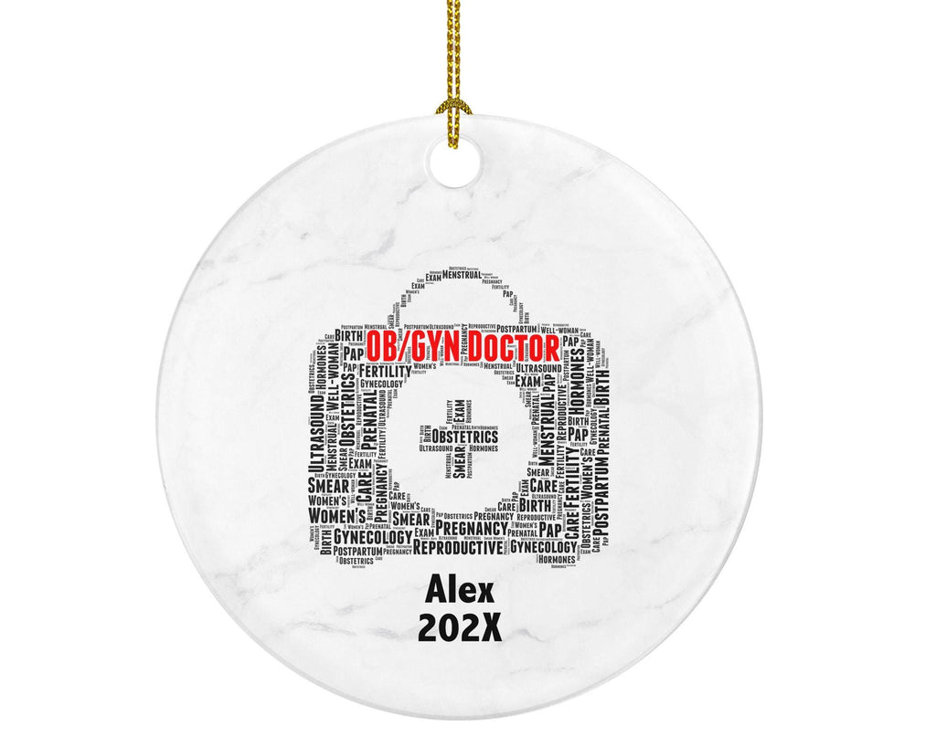 Personalized OB GYN Doctor Christmas Ornament – Custom Medical Gift – Obstetrician Gynecologist Ornament – Healthcare Holiday Keepsake