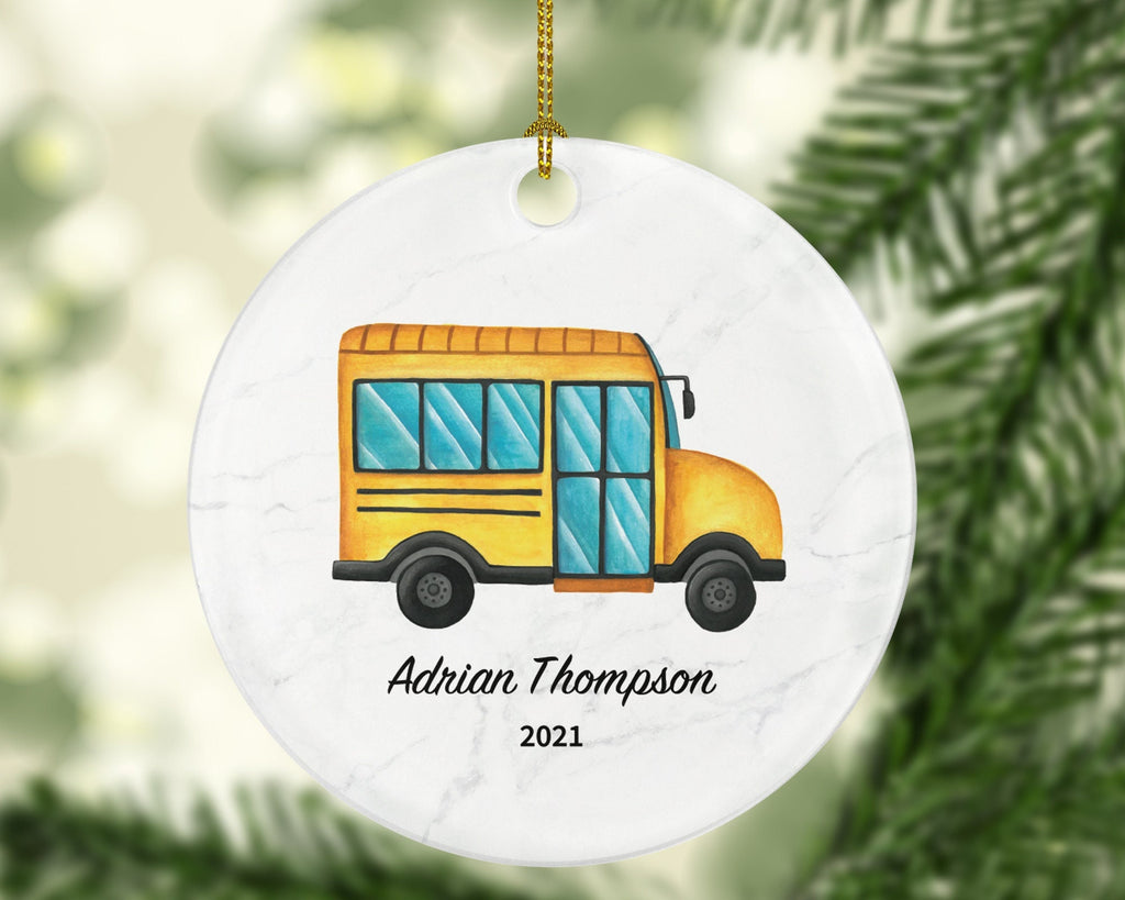 Bus Driver Christmas Ornament Personalized - School Bus Christmas Ornament - Bus Driver Gift