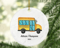 Bus Driver Christmas Ornament Personalized - School Bus Christmas Ornament - Bus Driver Gift