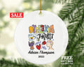 Dyslexia Therapist Christmas Ornament Personalized - Health Worker Gift