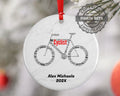 Cyclist Personalized Christmas Ornament