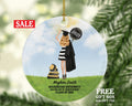 Personalized Graduation Christmas Ornament - Class of Custom Gift for Graduate Masters Bachelor Doctorate College High School Degree