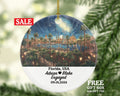 Florida Christmas Ornament Personalized - FL Engaged Married Family Together Couple Travel Honeymoon Engagement Marriage