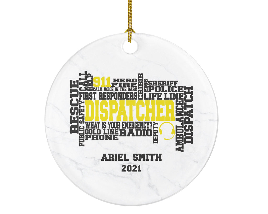 911 Dispatcher/Operator Christmas Ornament Personalized - Custom Name Year Holiday Gift
