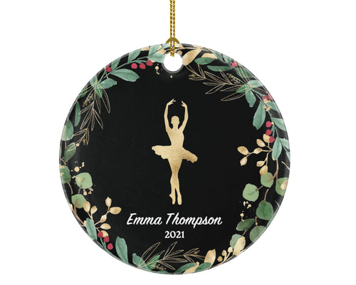 Ballerina Girl Christmas Ornament Personalized - Gift for Dancer Ballet Dance Do Perform Gift for Ballerina