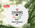 Virtual Grade Online Learning Christmas Ornament Personalized - Zoom Zooming into Grade Boy or Girl Online Schooling Remote School