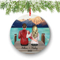 Couple’s First Christmas Ornament: Personalized Wedding Keepsake (Ceramic)