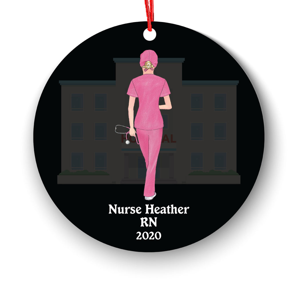 Personalized Nurse Medical Doctor Scrub Christmas Ornament Therapist Physician Orthopedist Pandemic Quarantine Covid Coronavirus MD Custom