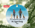Dog Cat Family of 3 with Pet Christmas Ornament Custom Fur Boy Girl New Baby Mom Dad Gift Lover Owner Holiday Rescue Breeds