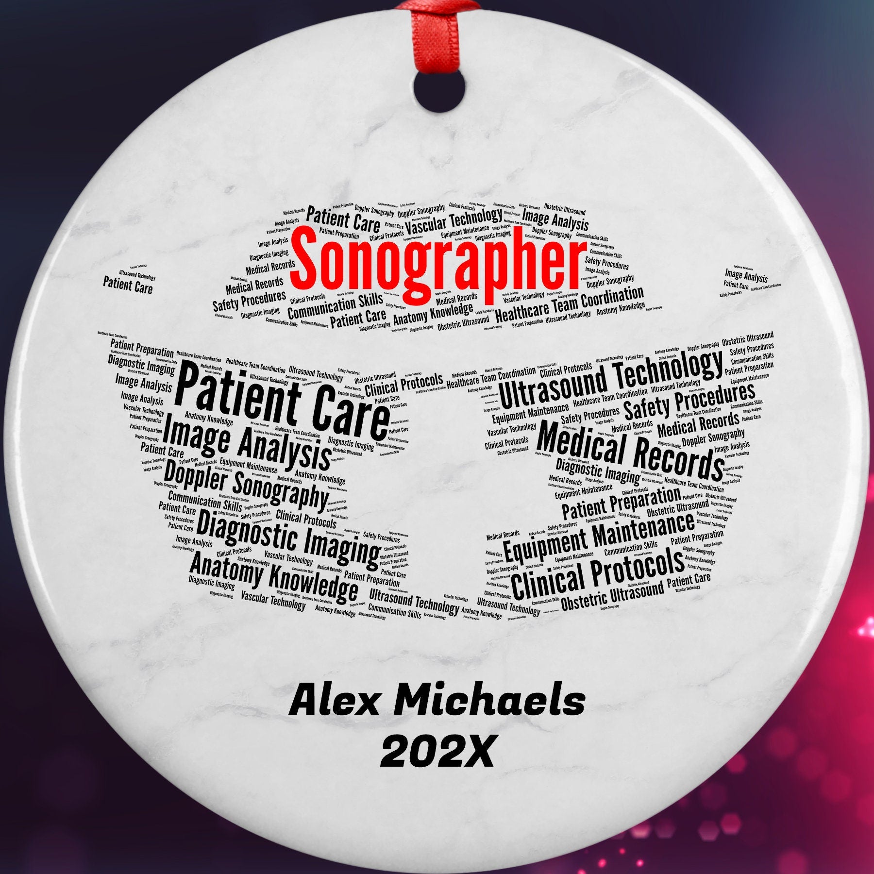Sonographer Personalized Christmas Ornament