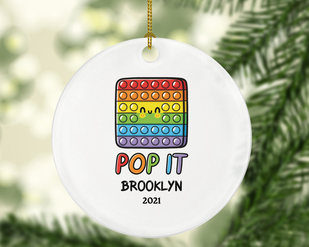 Poppit Toy Ornament, Kids Toy Pop It Fidget Toy Personalized Christmas Gift, Poppit Lover
