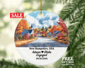New Hampshire Christmas Ornament Personalized - NH Engaged Married Family Together Couple Travel Honeymoon Engagement Marriage