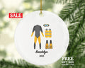 Personalized Scuba Diving Christmas Ornament, Diving Lover Gift, Diving Equipment Christmas Tree Ornament