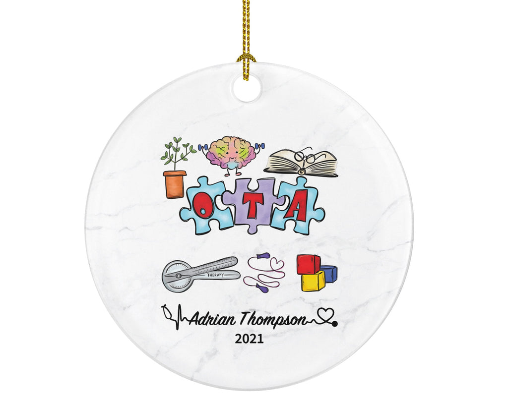 Occupational Therapy Assistant Christmas Ornament Personalized - Therapy Gift OTA Graduation Occupation Thank You Appreciation Gift