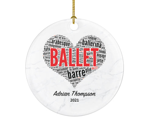 Ballet Christmas Ornament Personalized - Gift for Dancer Ballet Dance Do Perform Gift for Ballet
