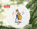 Contrabass Christmas Ornament Personalized - Contrabassist Contrabass Player Playing Musical Instrument Gift