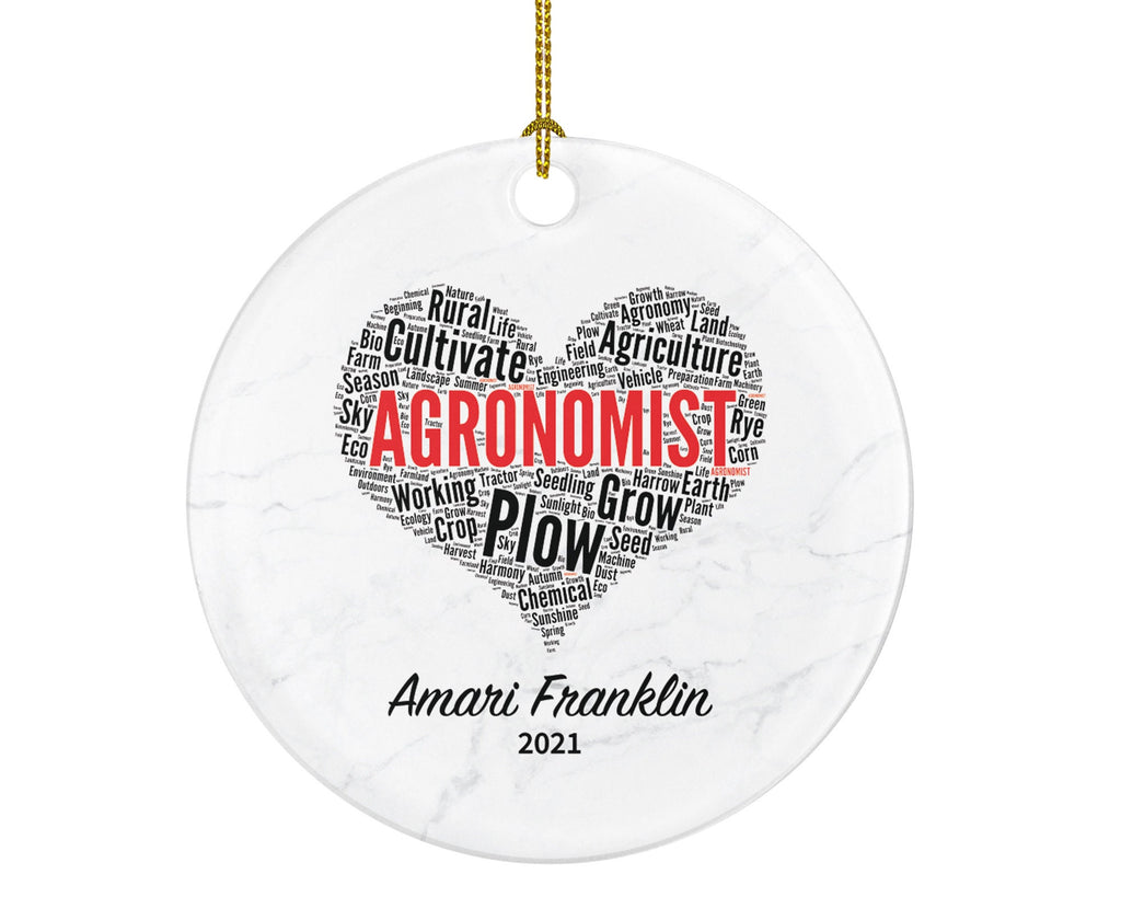 Agronomist Christmas Ornament Personalized -  Agronomist Custom Name Gift