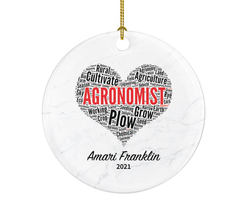 Agronomist Christmas Ornament Personalized -  Agronomist Custom Name Gift