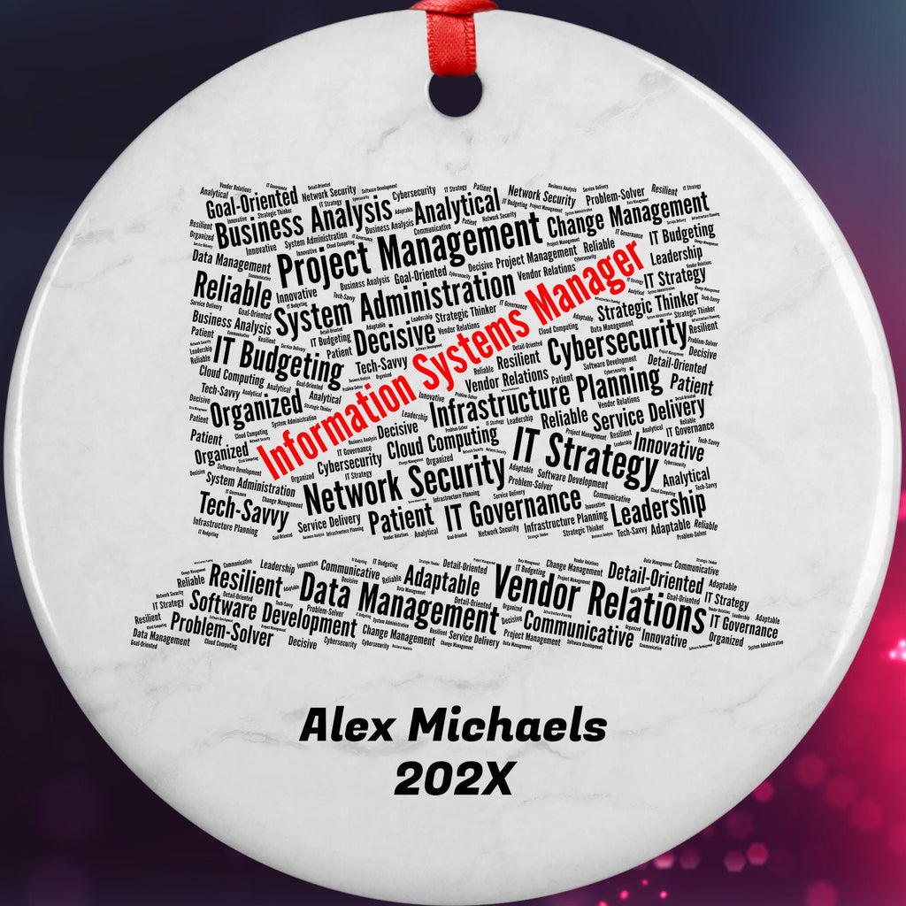 Information Systems Manager Personalized Christmas Ornament