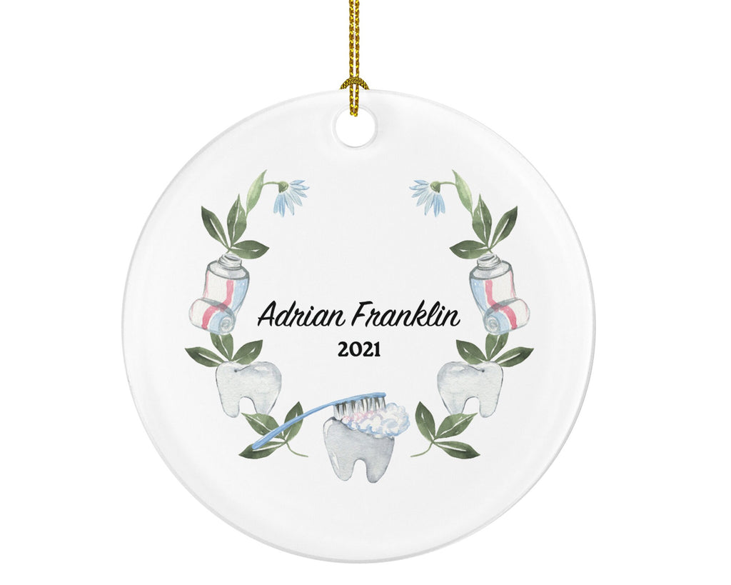 Dentist Christmas Ornament Personalized - Dental Gift Graduation Custom Occupational Occupation Dental Gift - Dental Wreath