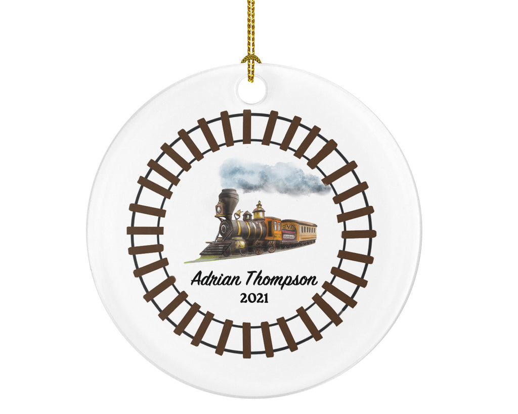 Train  Locomotive Engineer Christmas Ornament Personalized, Driver Worker, Assistant, Handler Operator Motorman Loco Pilot Custom Gift