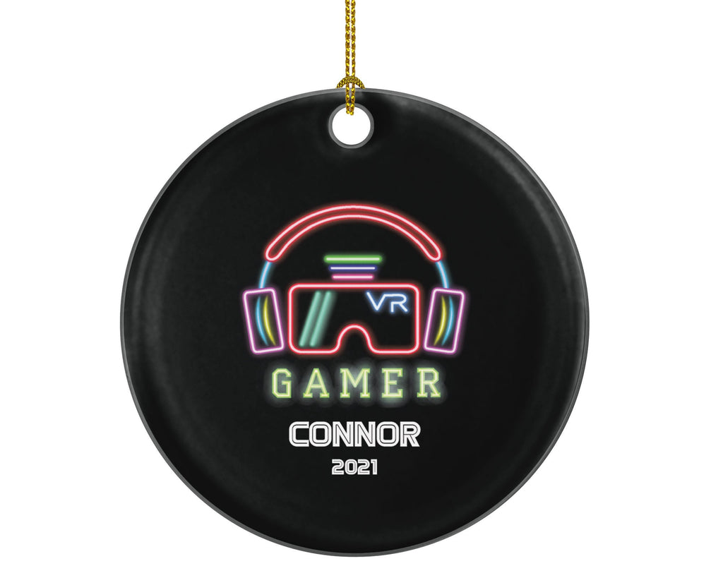 Virtual Reality Personalized Christmas Ornament -  Custom VR Video Gamer Game VR Gift