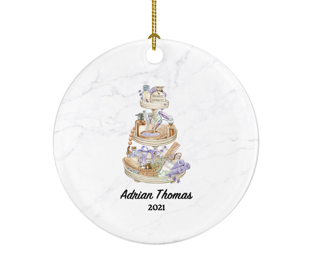 Spa Treatment Christmas Ornament Personalized - Spa Self Skin Care Lover Beauty Salon Owner Worker Massage Therapist Gift - Spa Party Relax