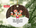 Grandparents First Christmas Ornament Personalized, First Christmas As Grandparents Ornament, New Fox Grandparents Gift